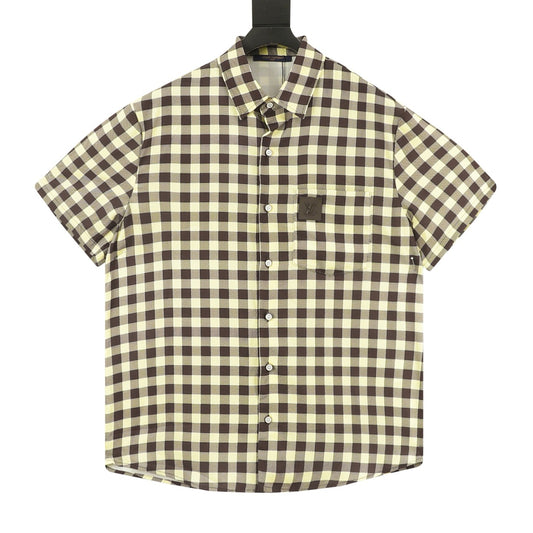 Louis Vuitton Pocket Badge Damier Shirt front view