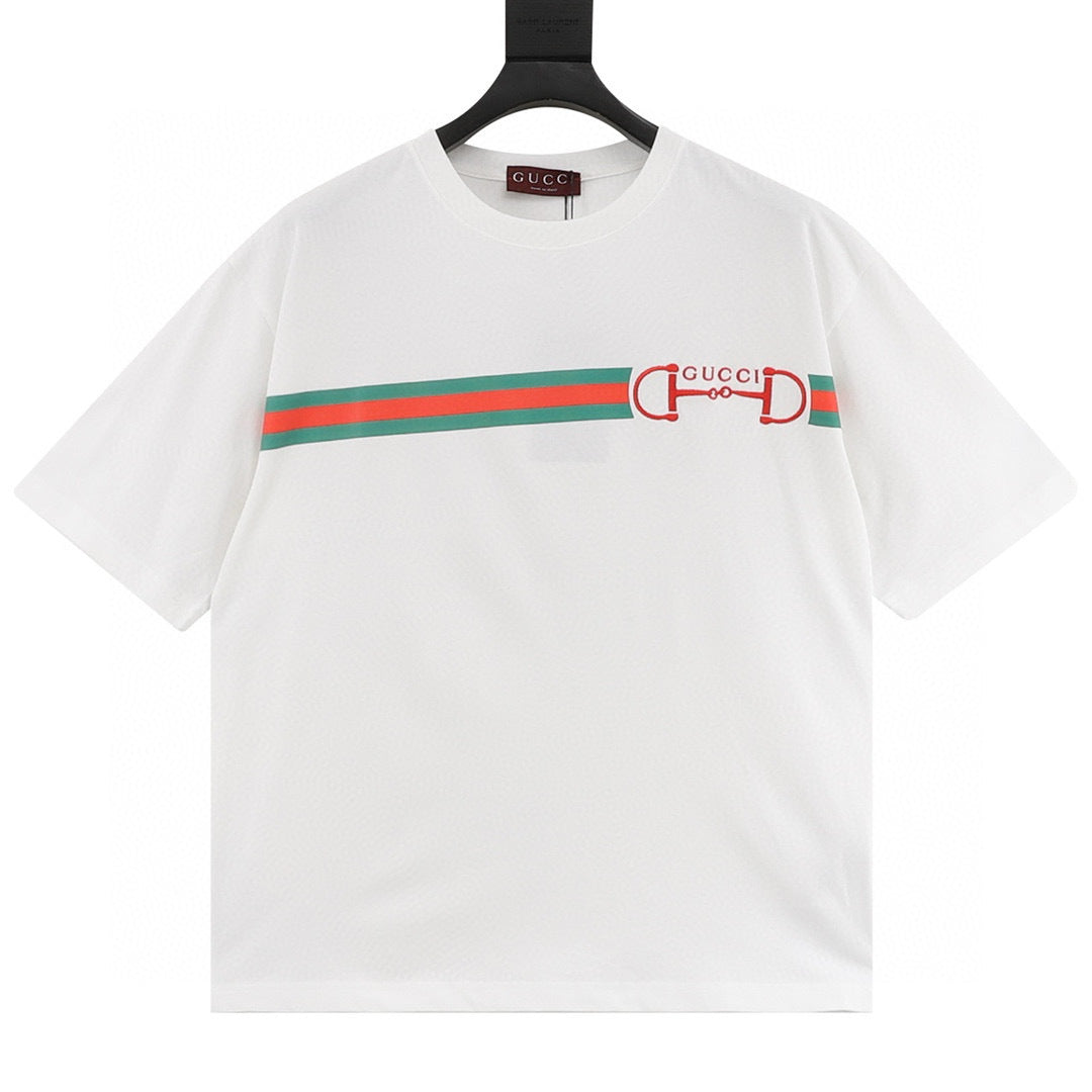 Gucci Horsebit Web-Stripe T-Shirt front view