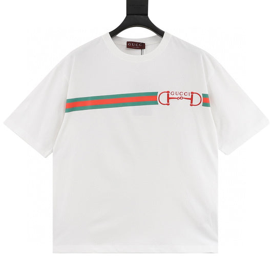 Gucci Horsebit Web-Stripe T-Shirt front view