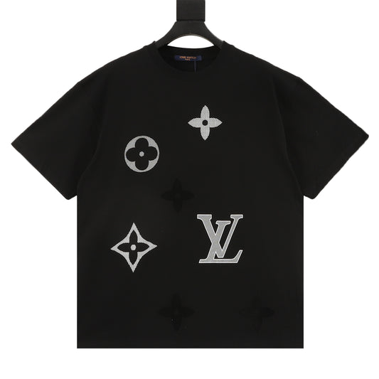 Louis Vuitton Flocked Logo Print T-Shirt front view
