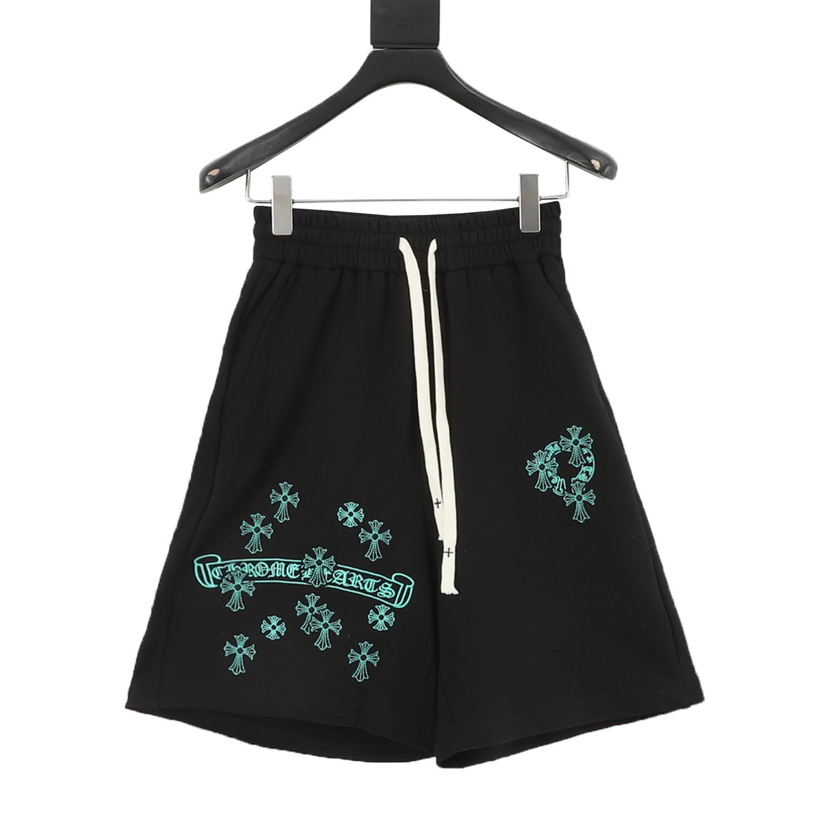 Chrome Hearts Cross Patch Embroidered Shorts front view