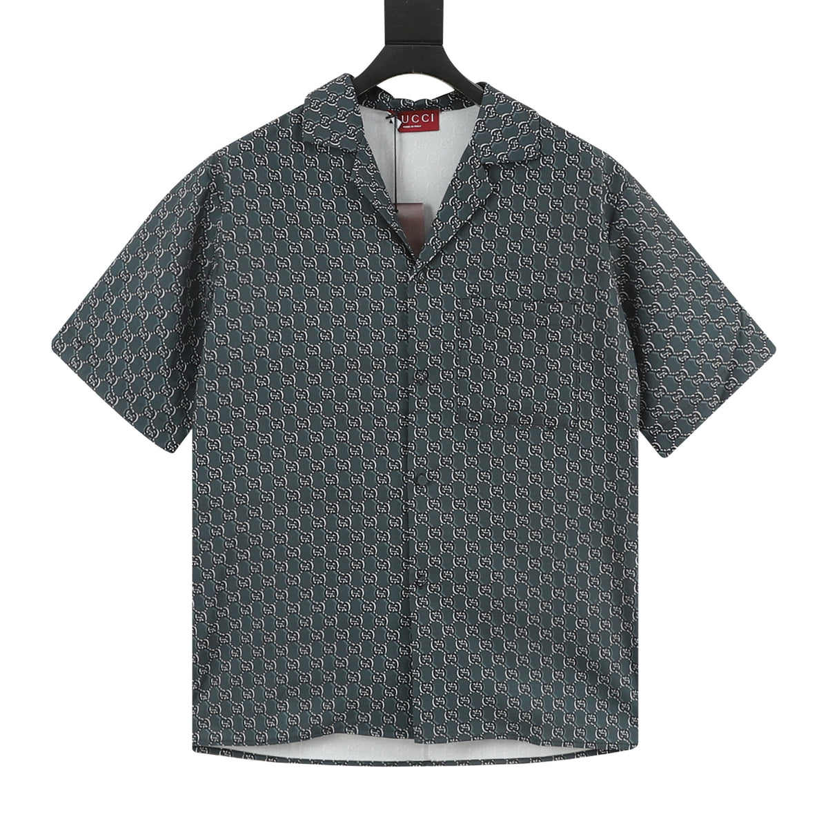 Gucci All-Over Monogram Short-Sleeve Shirt front view