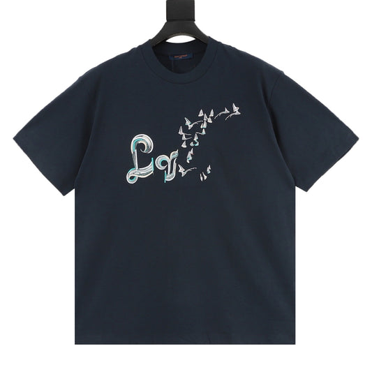 Louis Vuitton Gradient Sailboat Embroidered T-Shirt front view