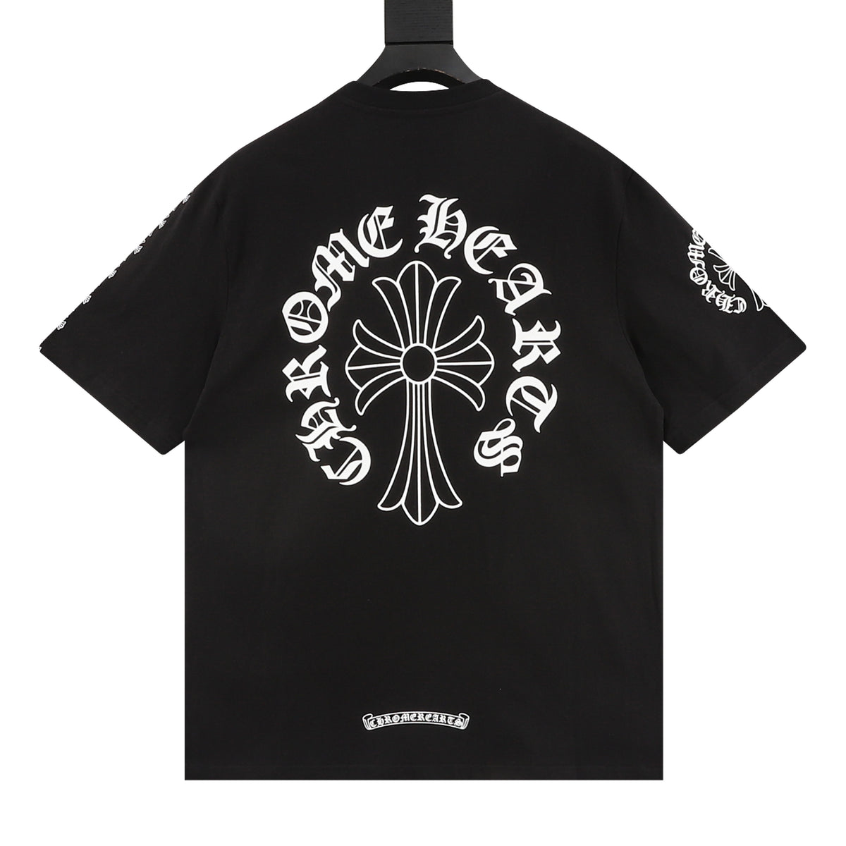 Chrome Hearts Gothic Script Cross Print T-Shirt front view