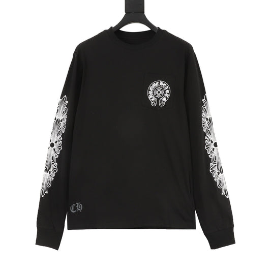Chrome Hearts Las Vegas Print Long-Sleeve T-Shirt front view