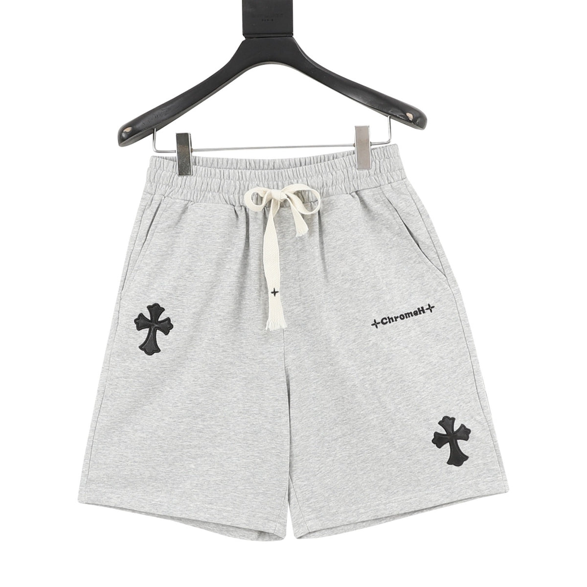 Chrome Hearts Washed Raised Patch Embroidered Shorts front view