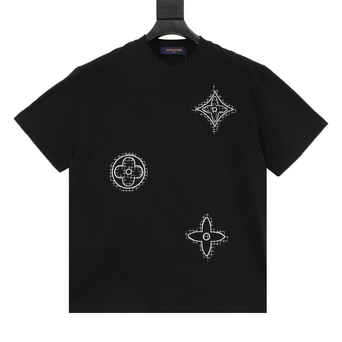 Louis Vuitton Three-Flower Grain Embroidered T-Shirt front view