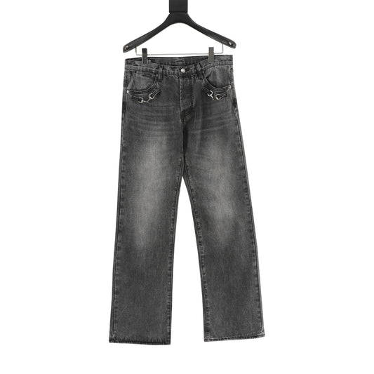 Gucci Buckle Detail Jeans front view