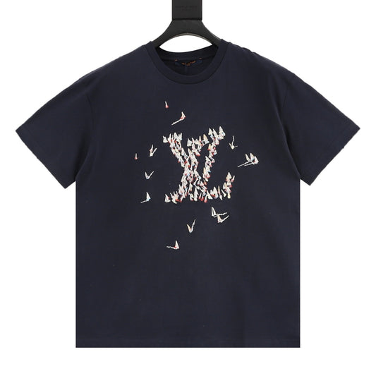 Louis Vuitton Origami Crane Embroidered T-Shirt front view