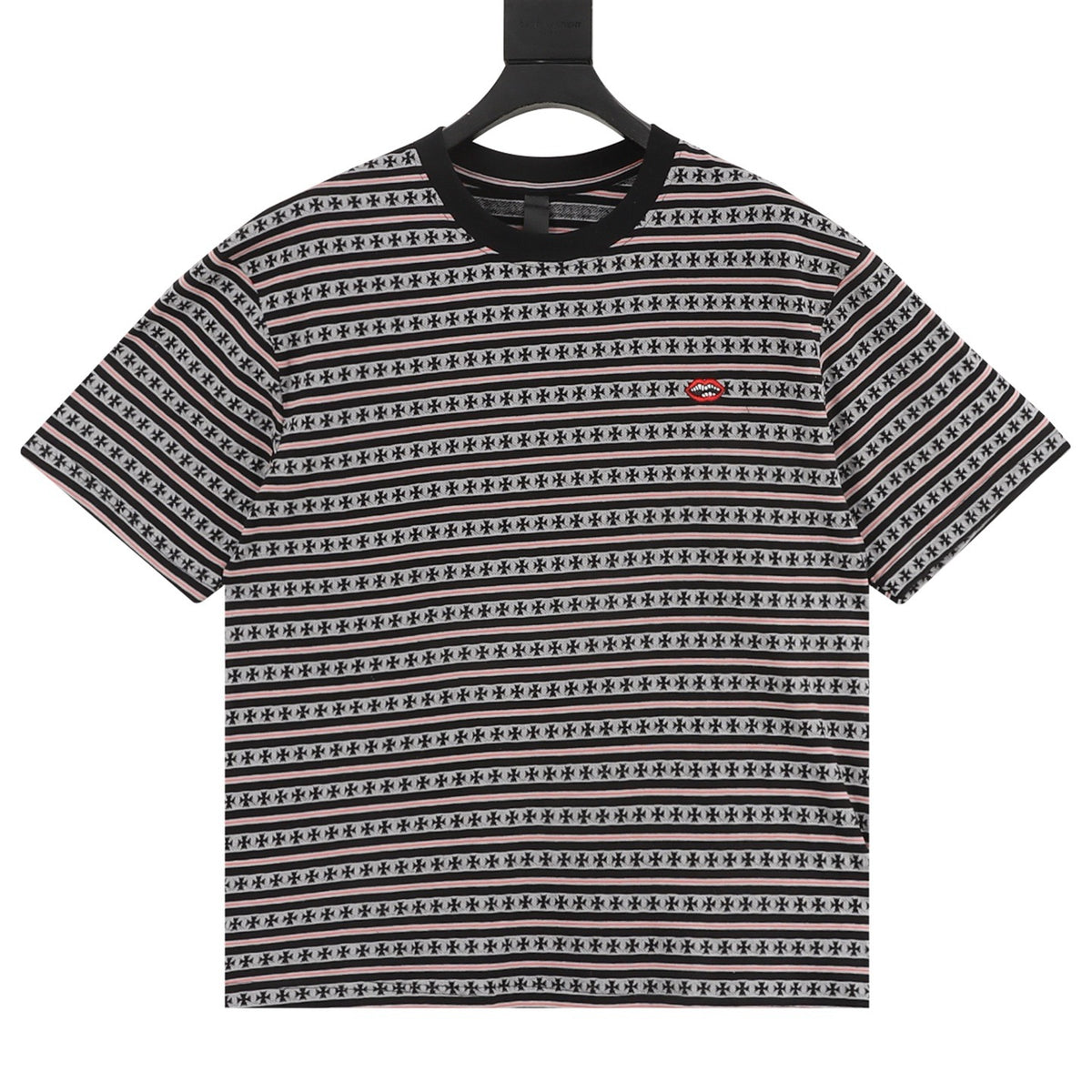 Chrome Hearts Cross Stripe T-Shirt front view