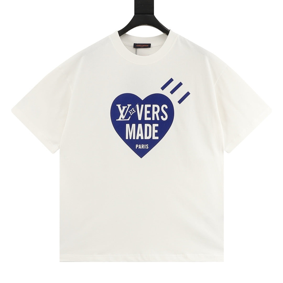 Louis Vuitton Heart Portrait Flocked T-Shirt front view