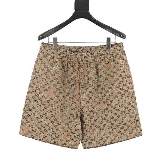 Gucci All-Over Color Logo Jacquard Shorts front view