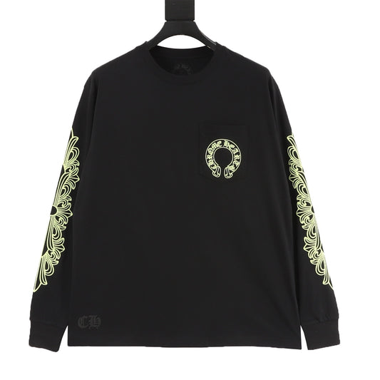 Chrome Hearts Scroll Print Long-Sleeve T-Shirt front view