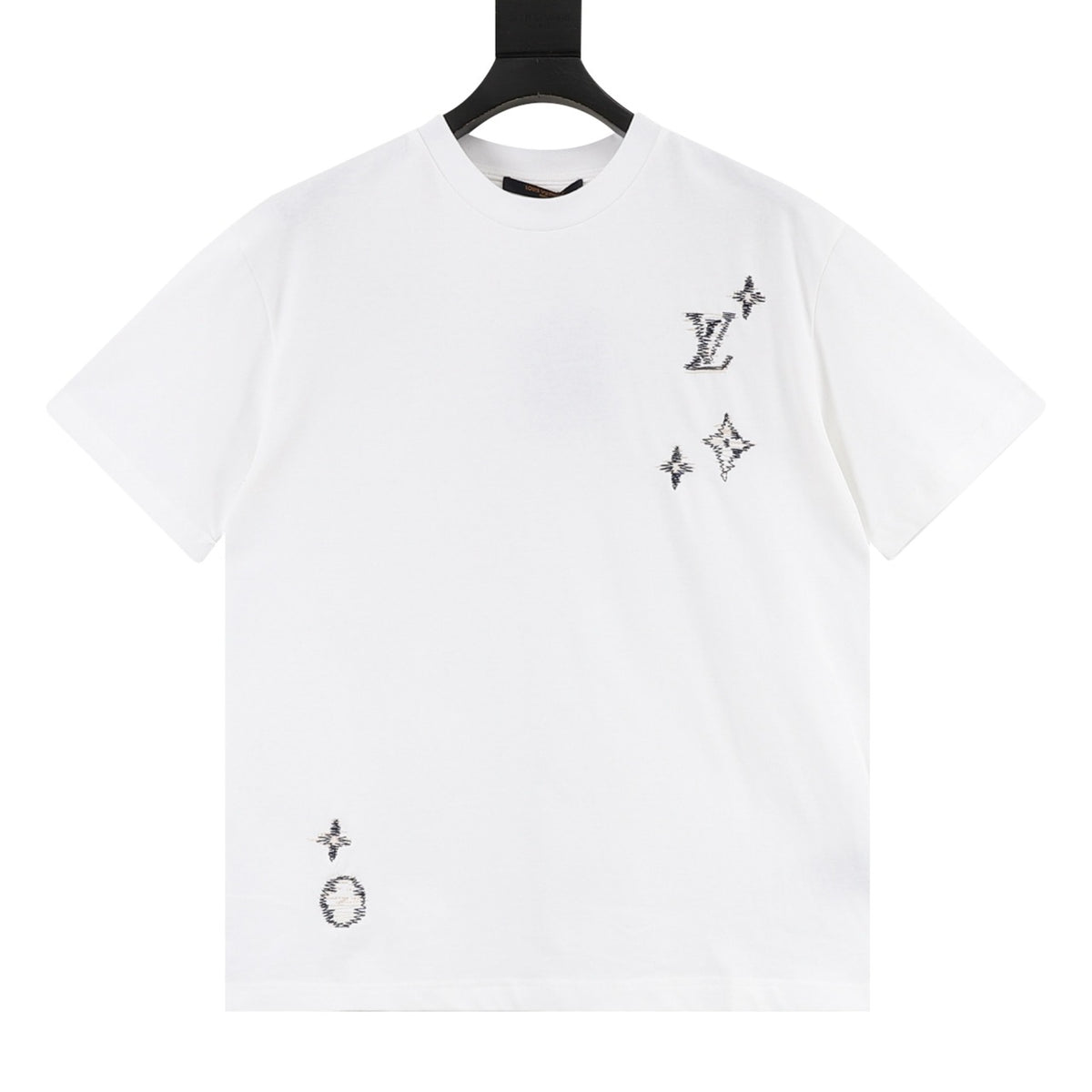 Louis Vuitton Monogram Logo Embroidered T-Shirt front view