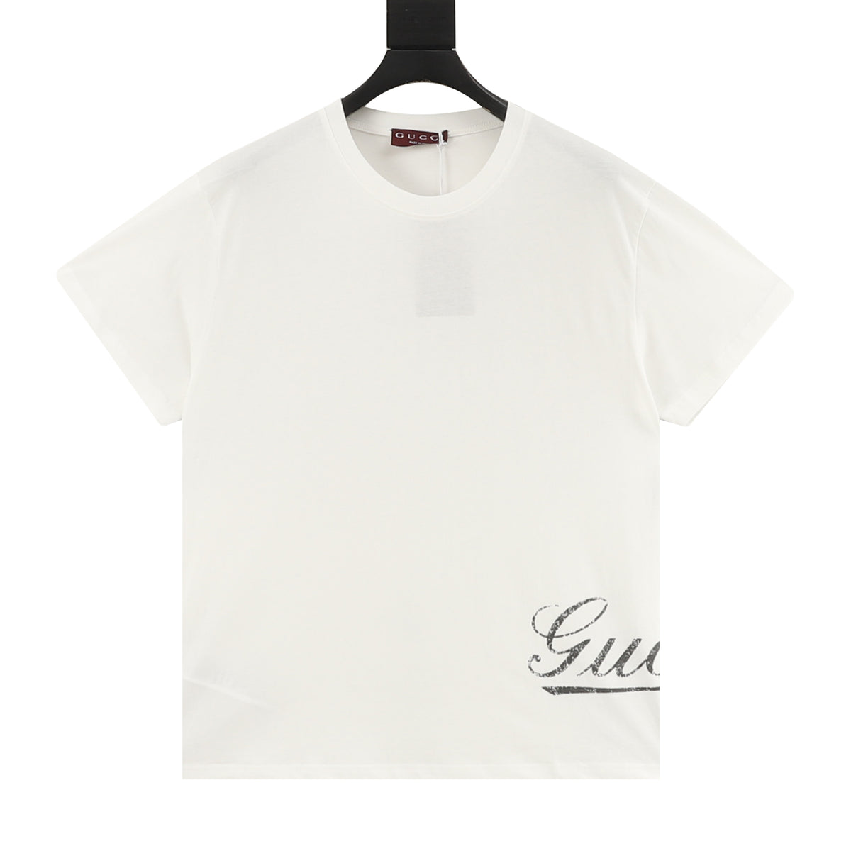 Gucci Hem Logo Print T-Shirt front view