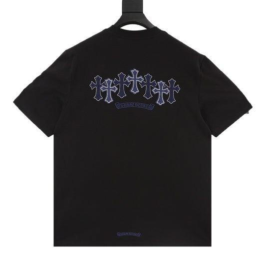 Chrome Hearts Gothic Script Cross Print T-Shirt front view