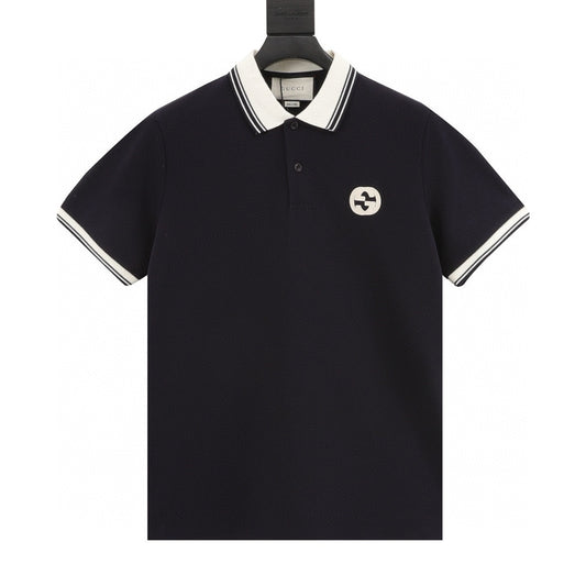 Gucci Double G Chest Embroidered Polo Shirt front view