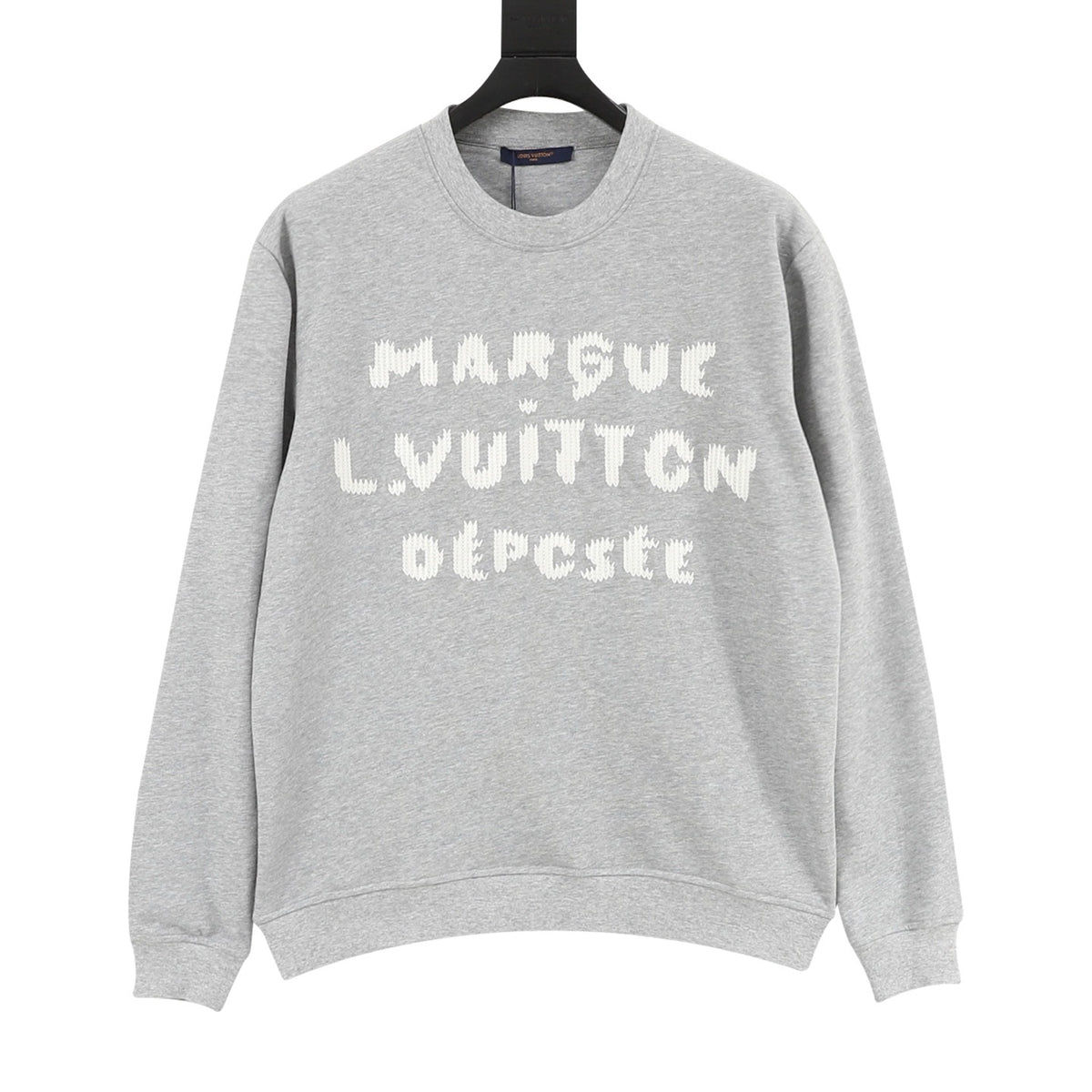 Louis Vuitton 26FW Embroidered Logo Sweatshirt - Black front view