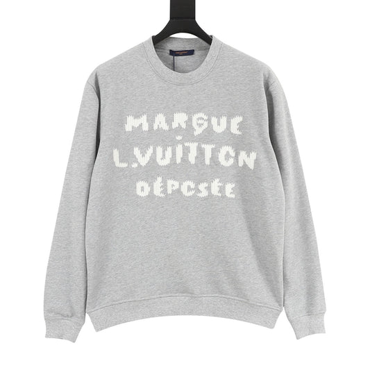 Louis Vuitton 26FW Embroidered Logo Sweatshirt - Black front view
