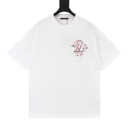 Louis Vuitton Hand-Drawn Graffiti Logo T-Shirt front view