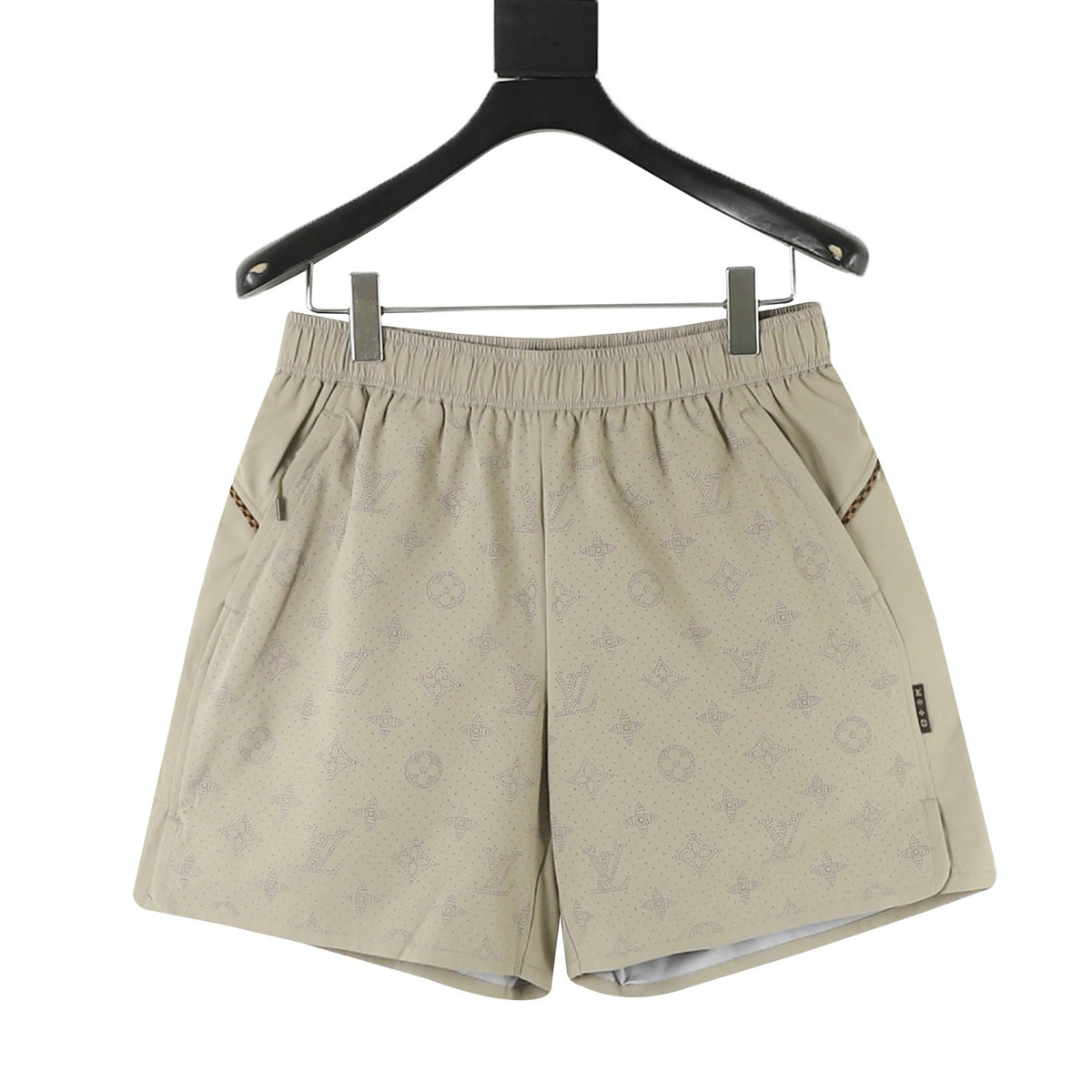 Louis Vuitton Monogram Ripstop Sport Shorts - Black front view