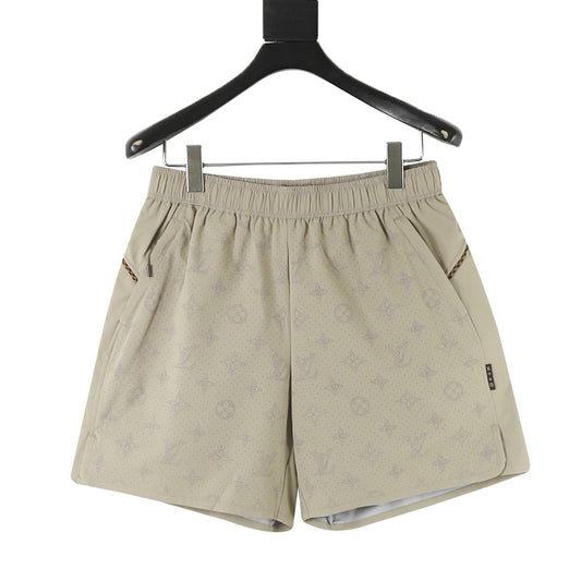 Louis Vuitton Monogram Ripstop Sport Shorts - Black front view