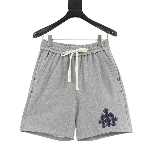Chrome Hearts Cross Patch Embroidered Shorts front view