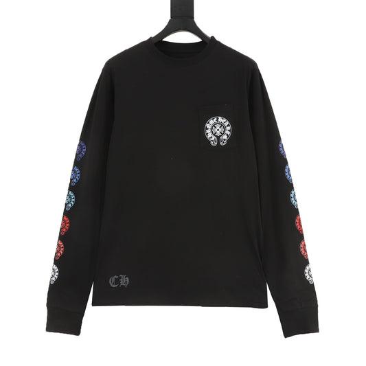 Chrome Hearts Rainbow Graphic Long-Sleeve T-Shirt front view