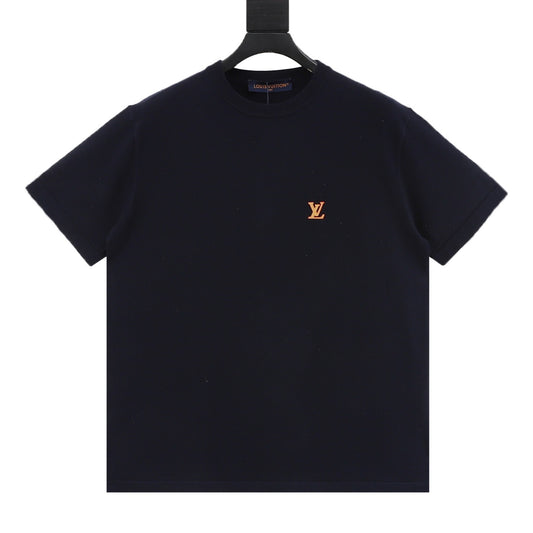 Louis Vuitton Leather-Detail Knit T-Shirt - Black front view