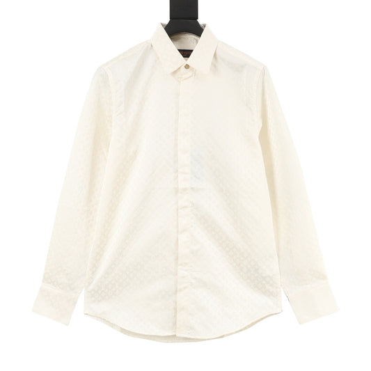 Louis Vuitton Monogram Jacquard Long-Sleeve Shirt front view