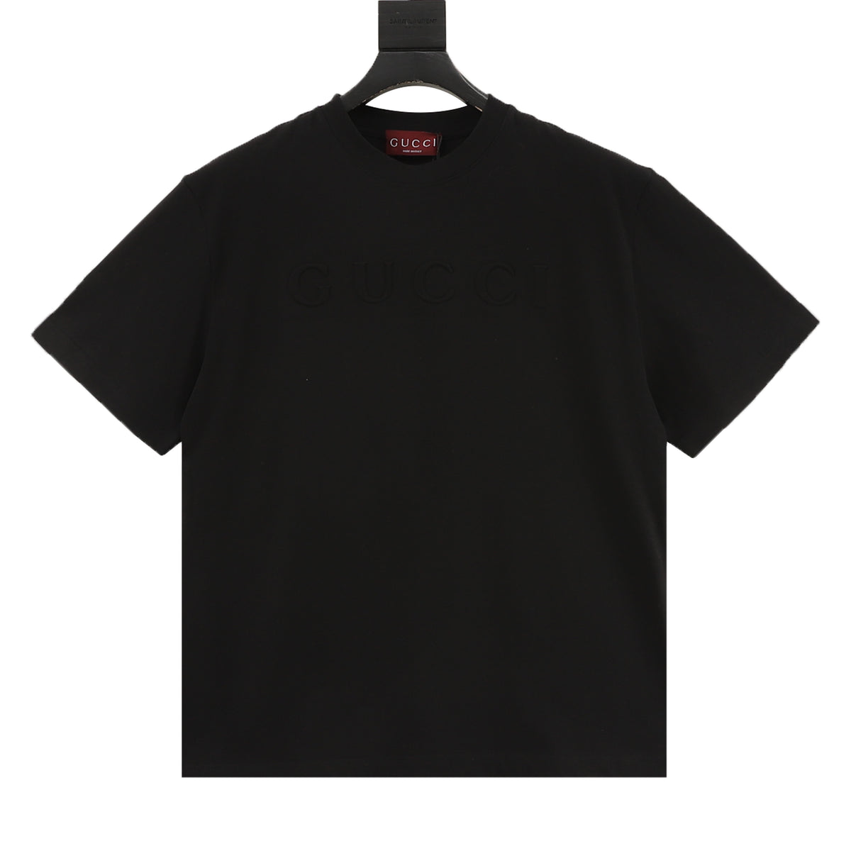 Gucci Embossed Letter Logo T-Shirt front view
