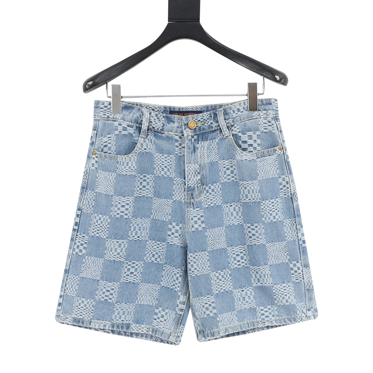Louis Vuitton Damier Denim Shorts front view