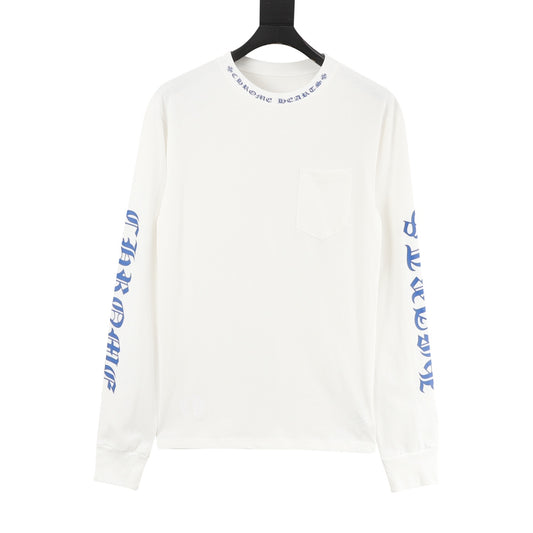 Chrome Hearts Gothic Script Print Long-Sleeve T-Shirt front view