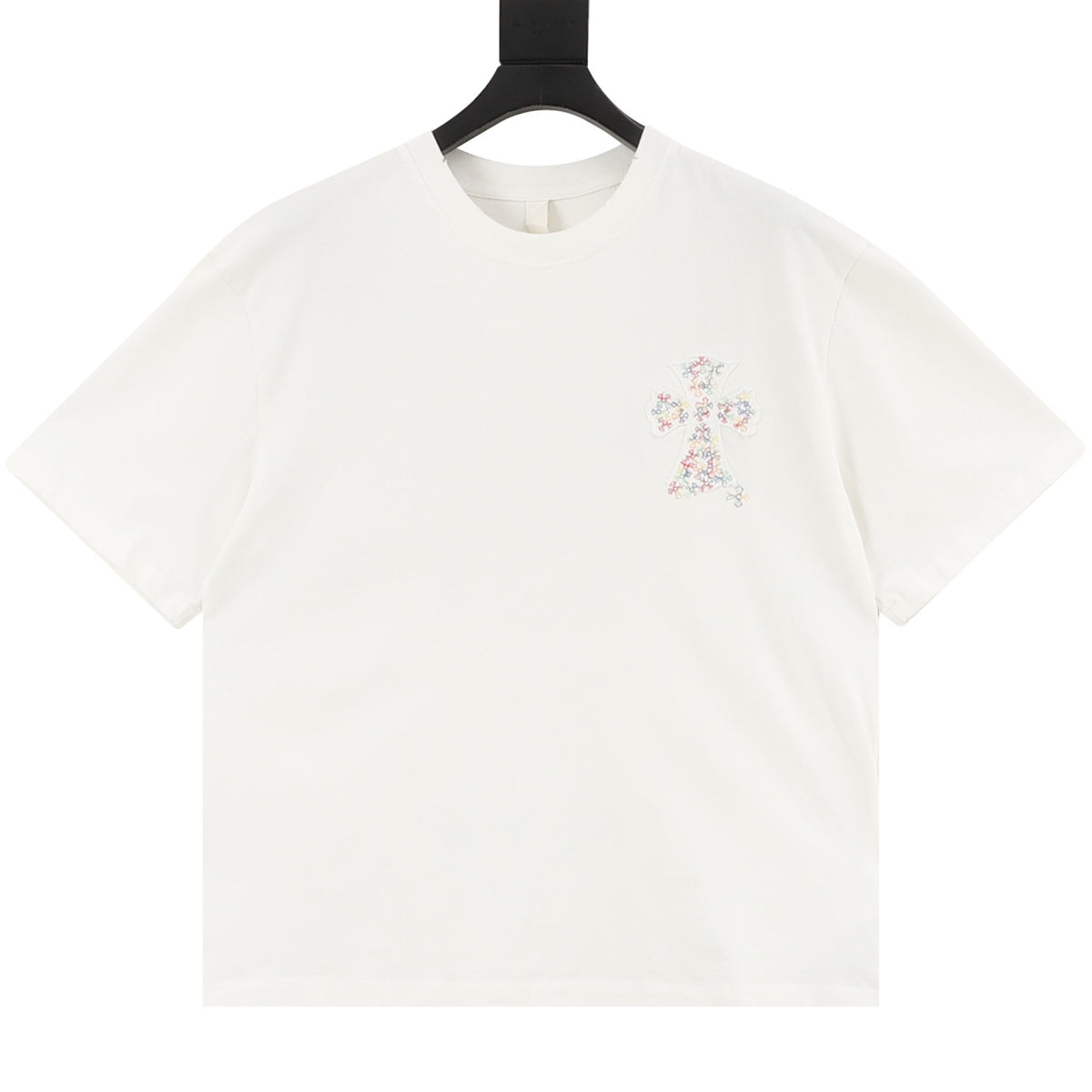 Chrome Hearts Multicolor Cross Patch Embroidered T-Shirt front view