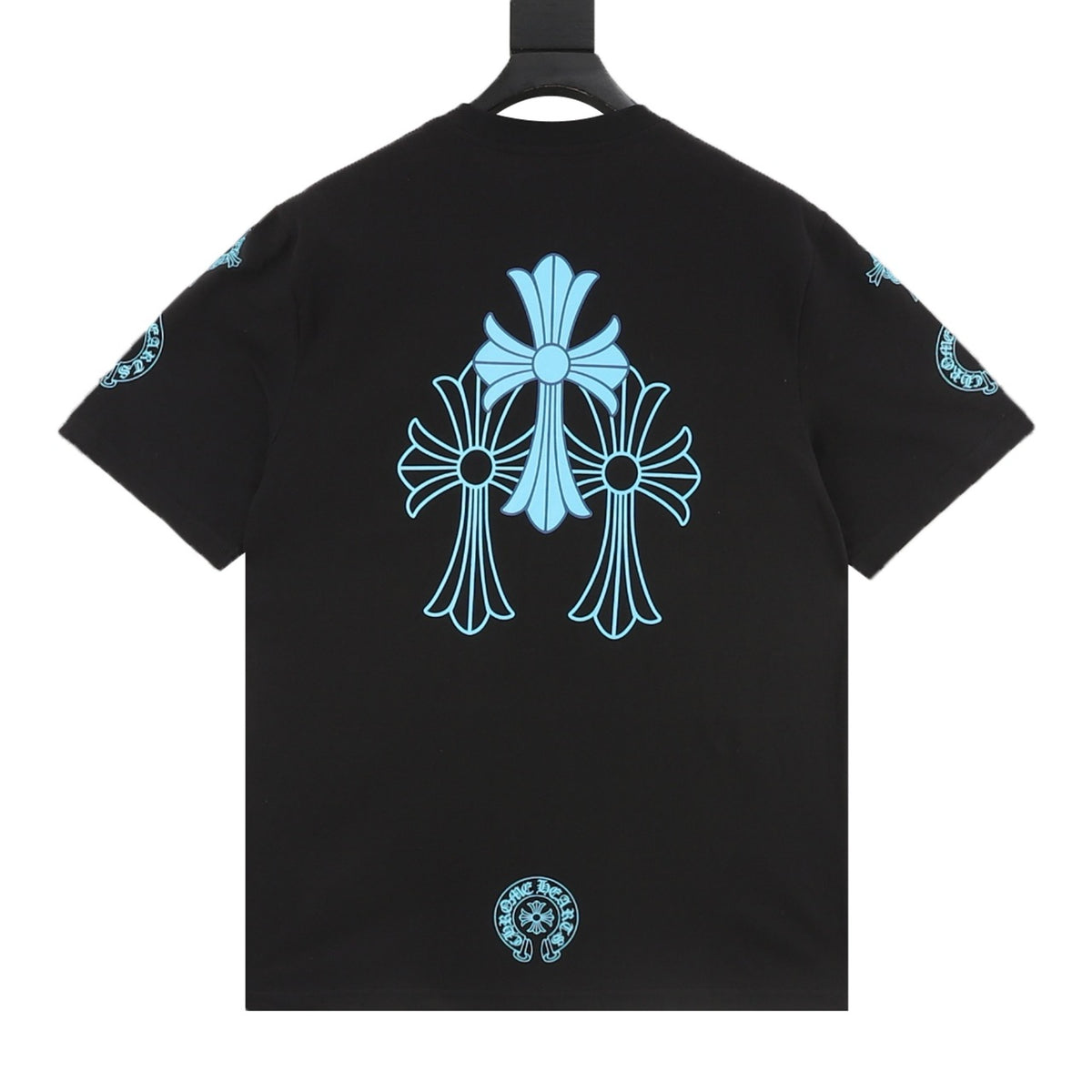 Chrome Hearts Blue Cross Print T-Shirt front view