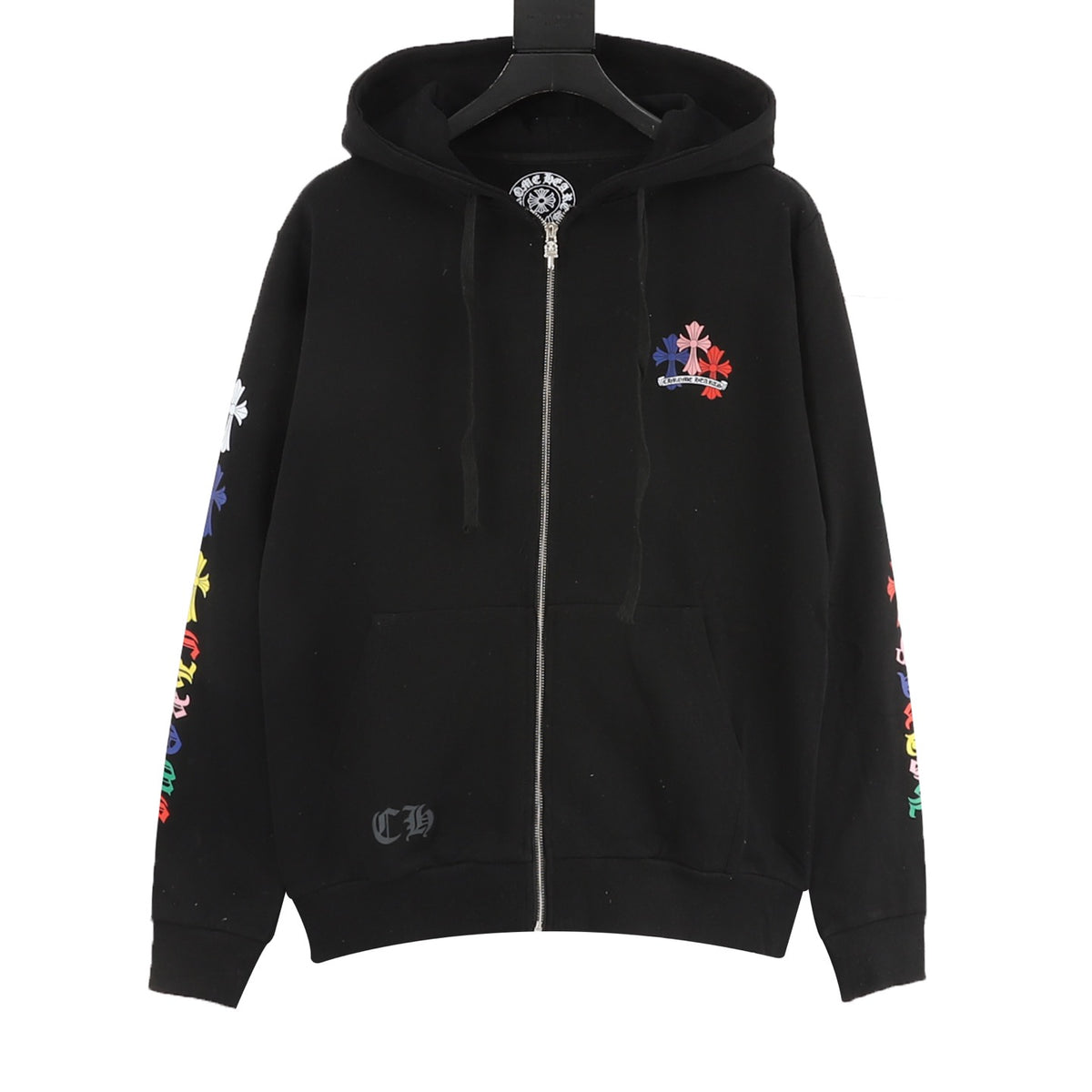 Chrome Hearts All-Over Cross Print Zip Jacket front view