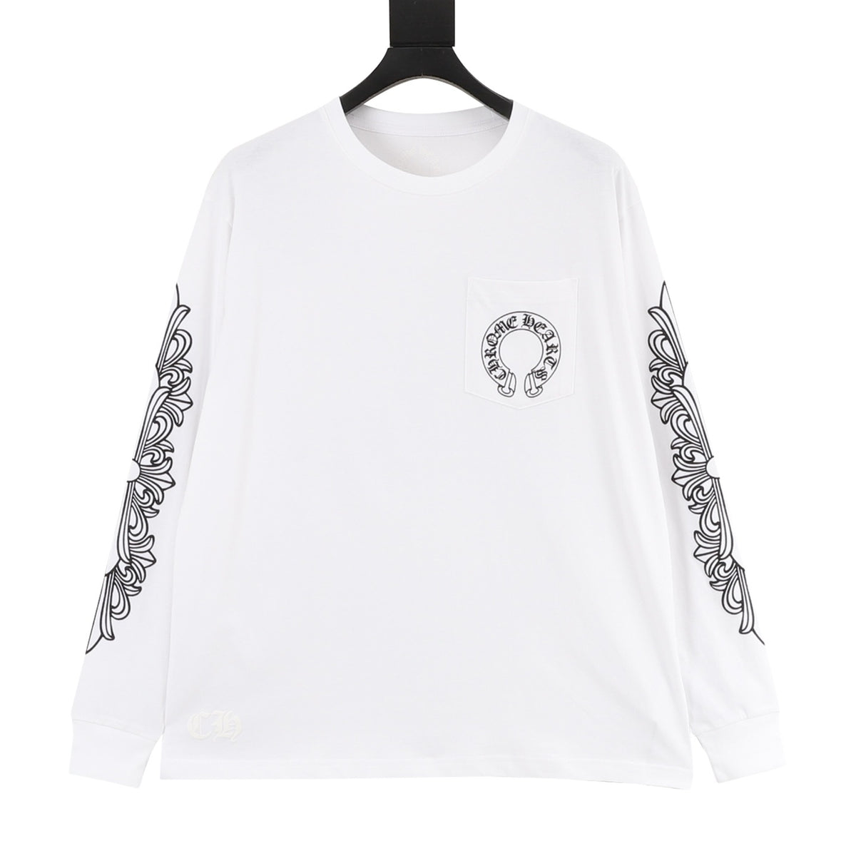 Chrome Hearts Scroll Print Long-Sleeve T-Shirt front view