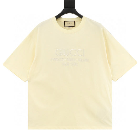 Gucci Classic Letter Logo Embroidered T-Shirt front view