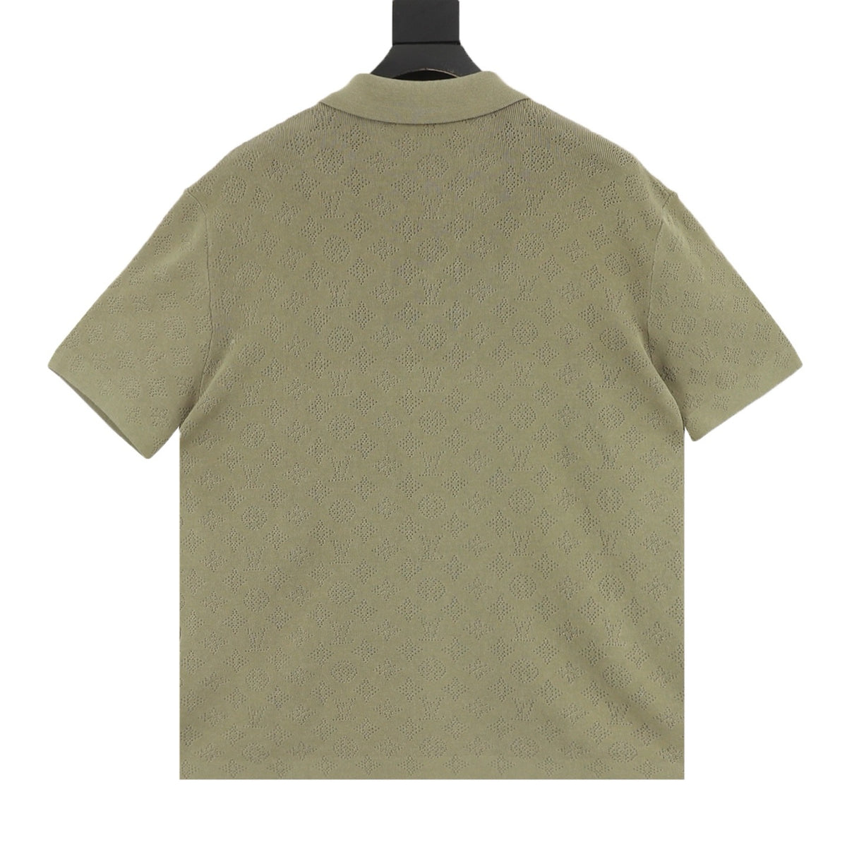 Louis Vuitton All-Over Mesh Short-Sleeve Polo - White front view