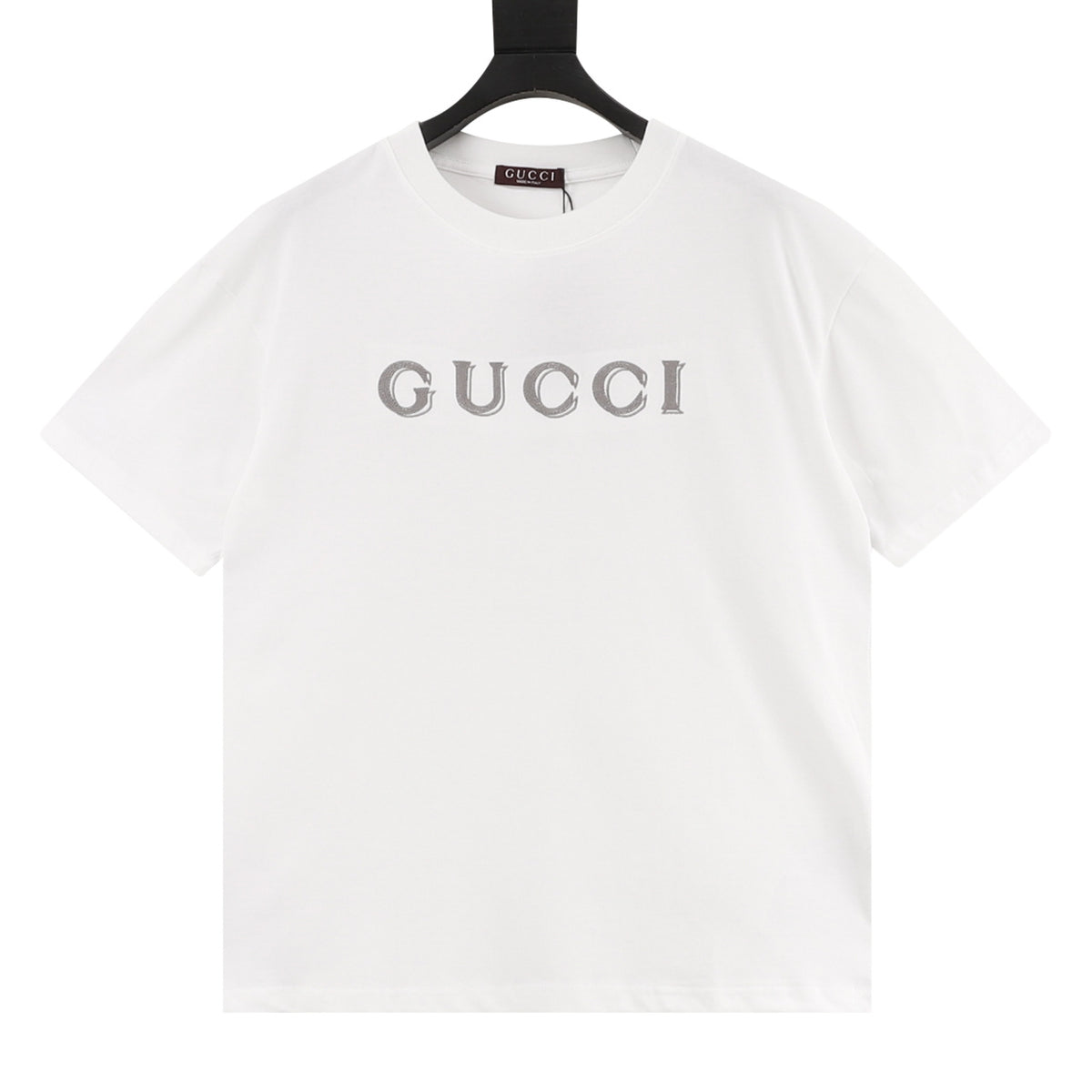 Gucci Shadow Letter Logo Embroidered T-Shirt front view