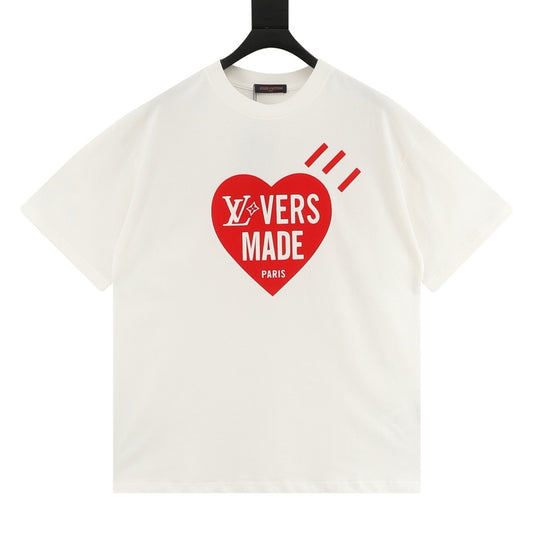 Louis Vuitton Heart Portrait Flocked T-Shirt front view