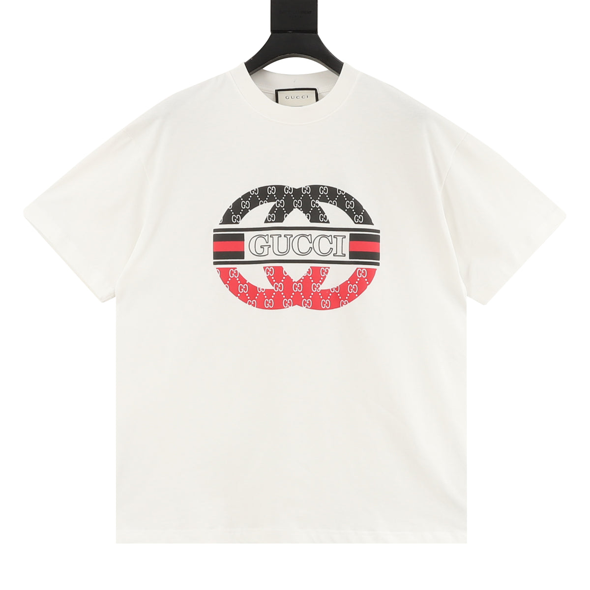 Gucci Contrast Double G Logo T-Shirt front view