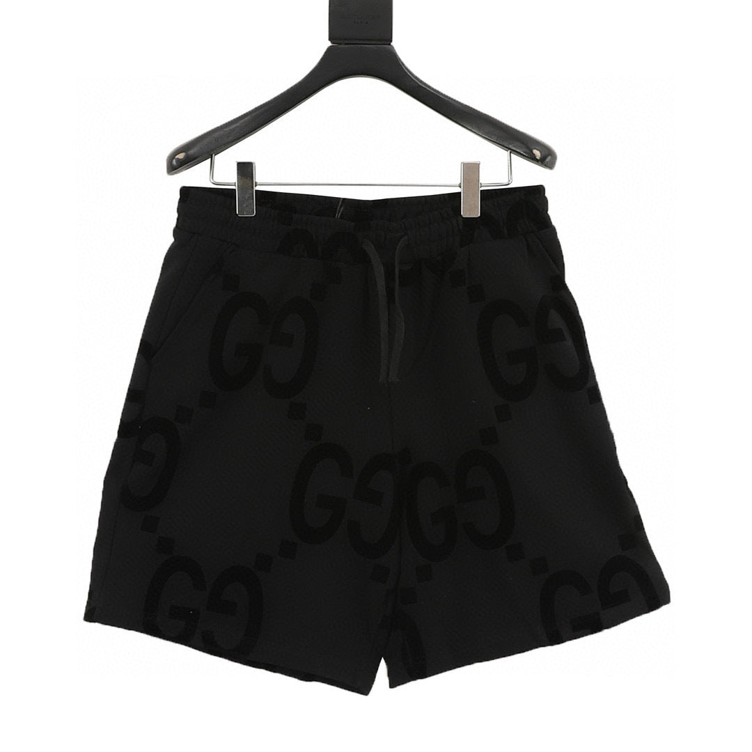 Gucci Tonal Flocked Pattern Shorts front view