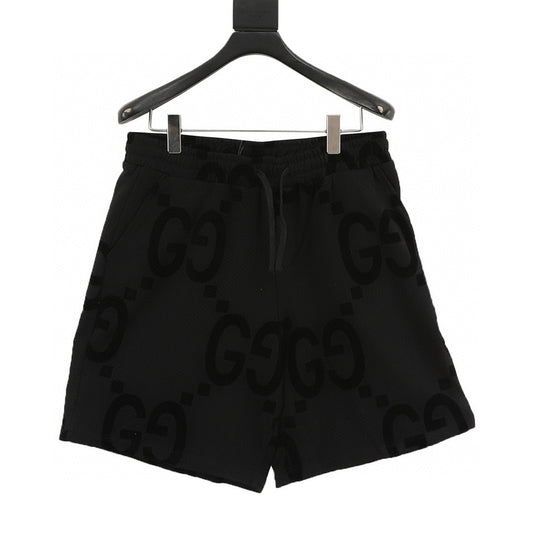 Gucci Tonal Flocked Pattern Shorts front view