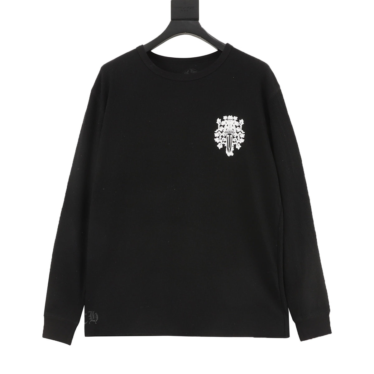Chrome Hearts Waffle-Knit Vine Dagger Print Long-Sleeve Top front view
