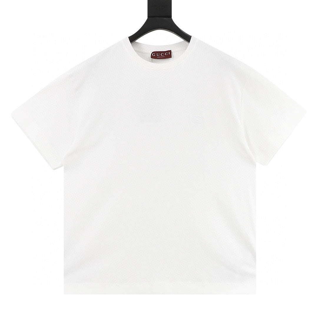 Gucci Interlocking Double G Embroidered T-Shirt front view