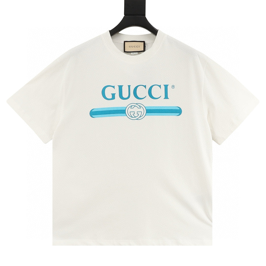 Gucci Summer Belt Print T-Shirt front view