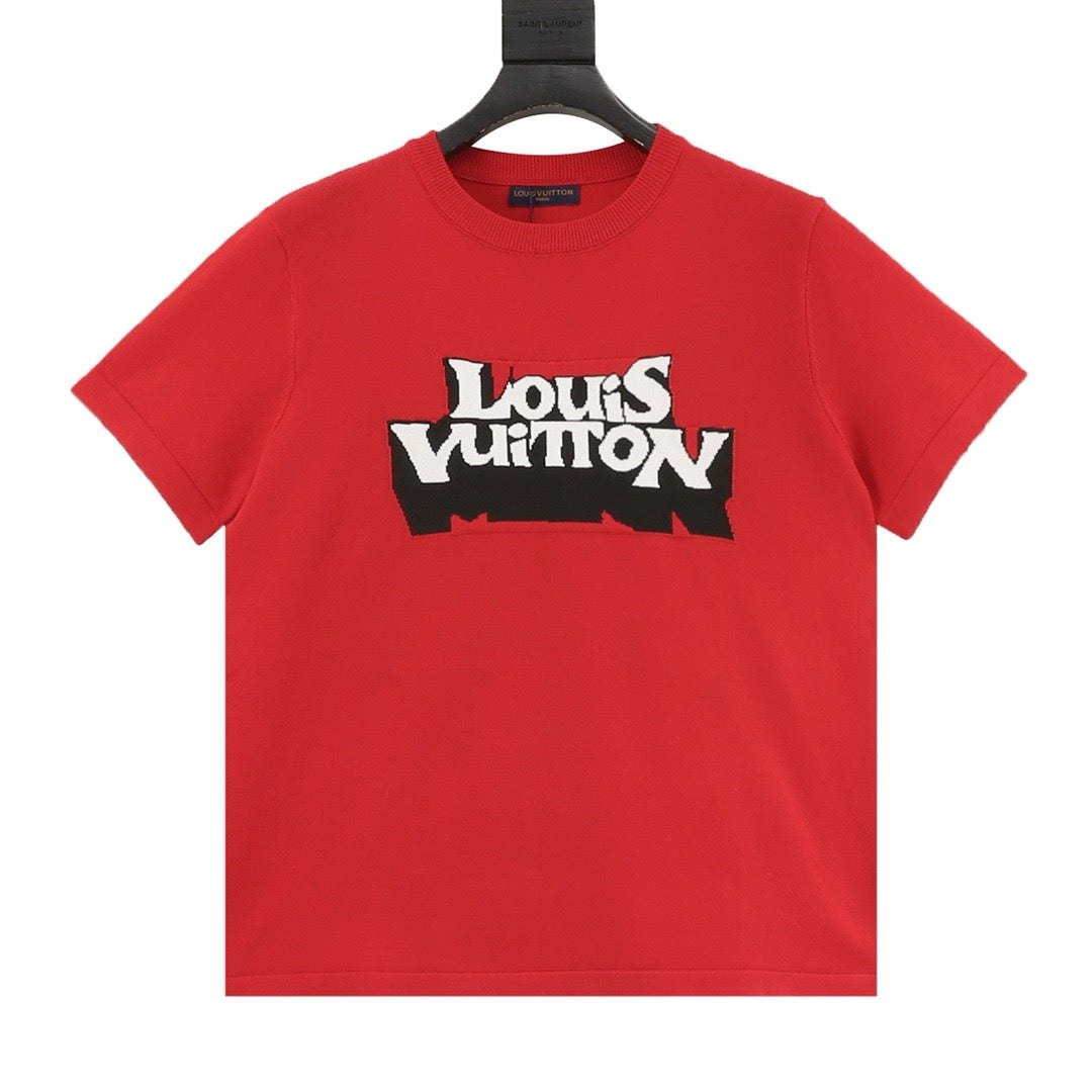 Louis Vuitton Shadow Letter Jacquard Knit T-Shirt front view