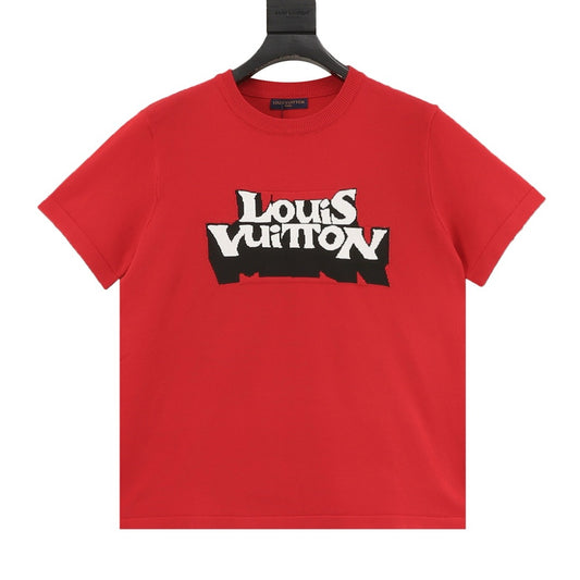 Louis Vuitton Shadow Letter Jacquard Knit T-Shirt front view