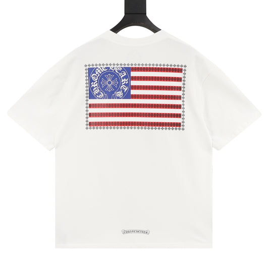 Chrome Hearts American Flag Print T-Shirt front view